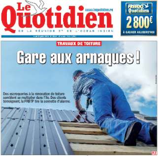 Capture d'écran journal le Quotidien